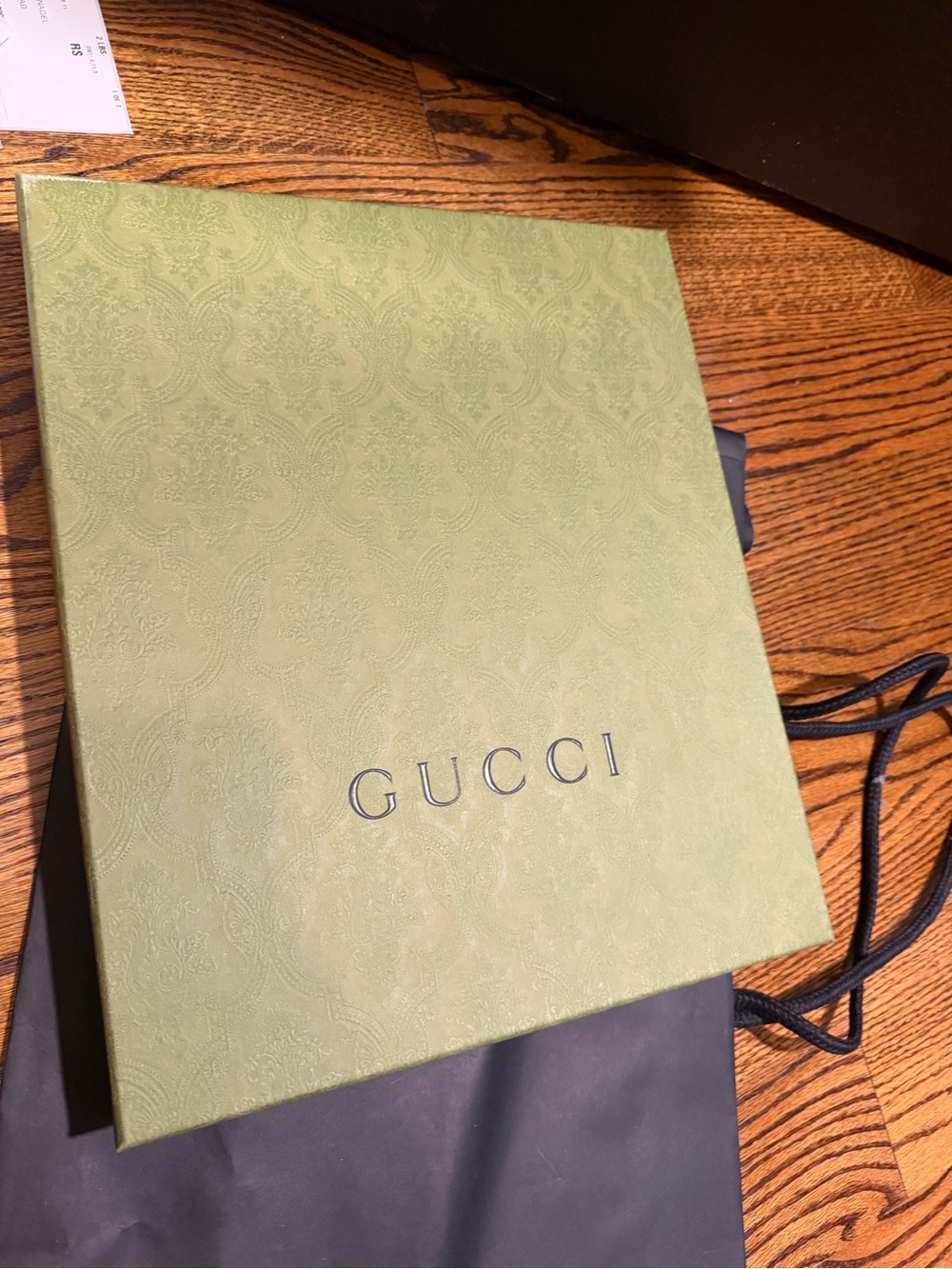 Gucci Pale Green Gift Box with Embossed Logo